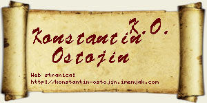 Konstantin Ostojin vizit kartica